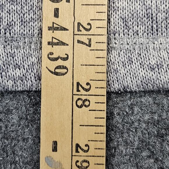 Eddie Bauer Quarter Zip Sweater Large Stone Gray Pullover Radiator Mock Neck - Picture 9 of 10